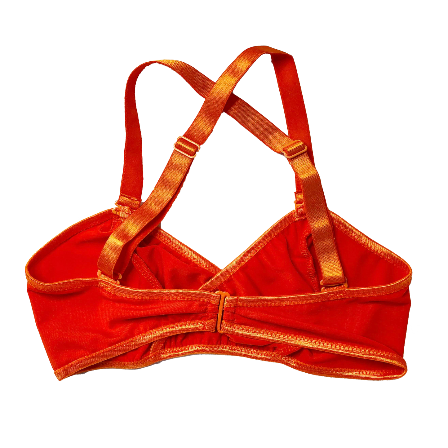 Orange Solid Wrap Bralette