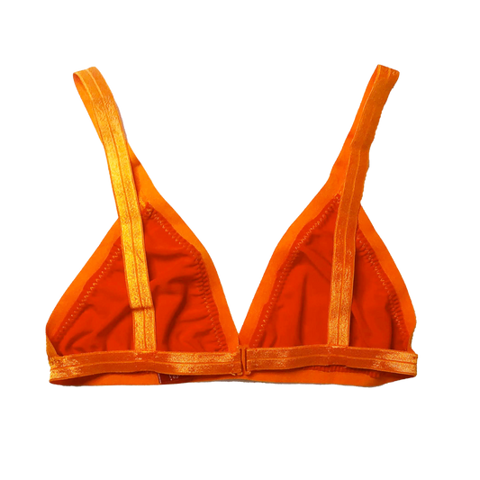 Orange Solid Triangle Bralette