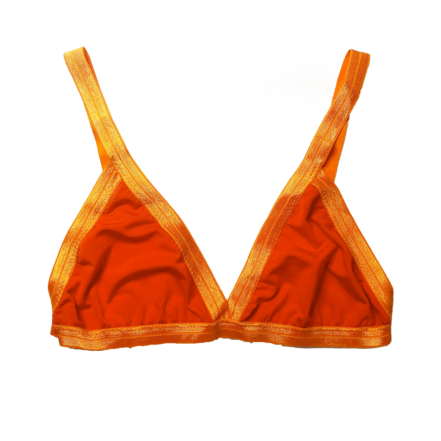 Orange Solid Triangle Bralette