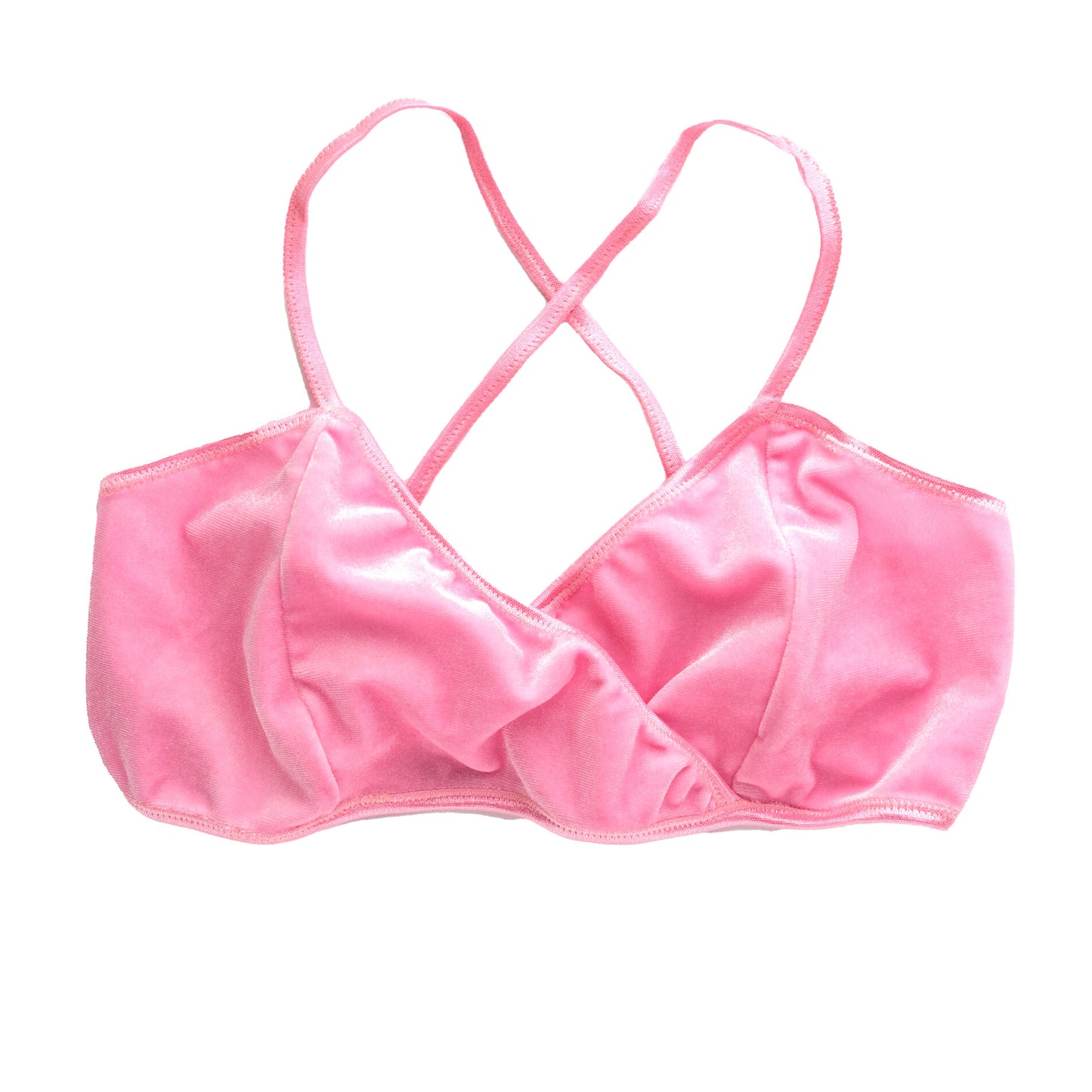 Pink Velvet Wrap Bralette