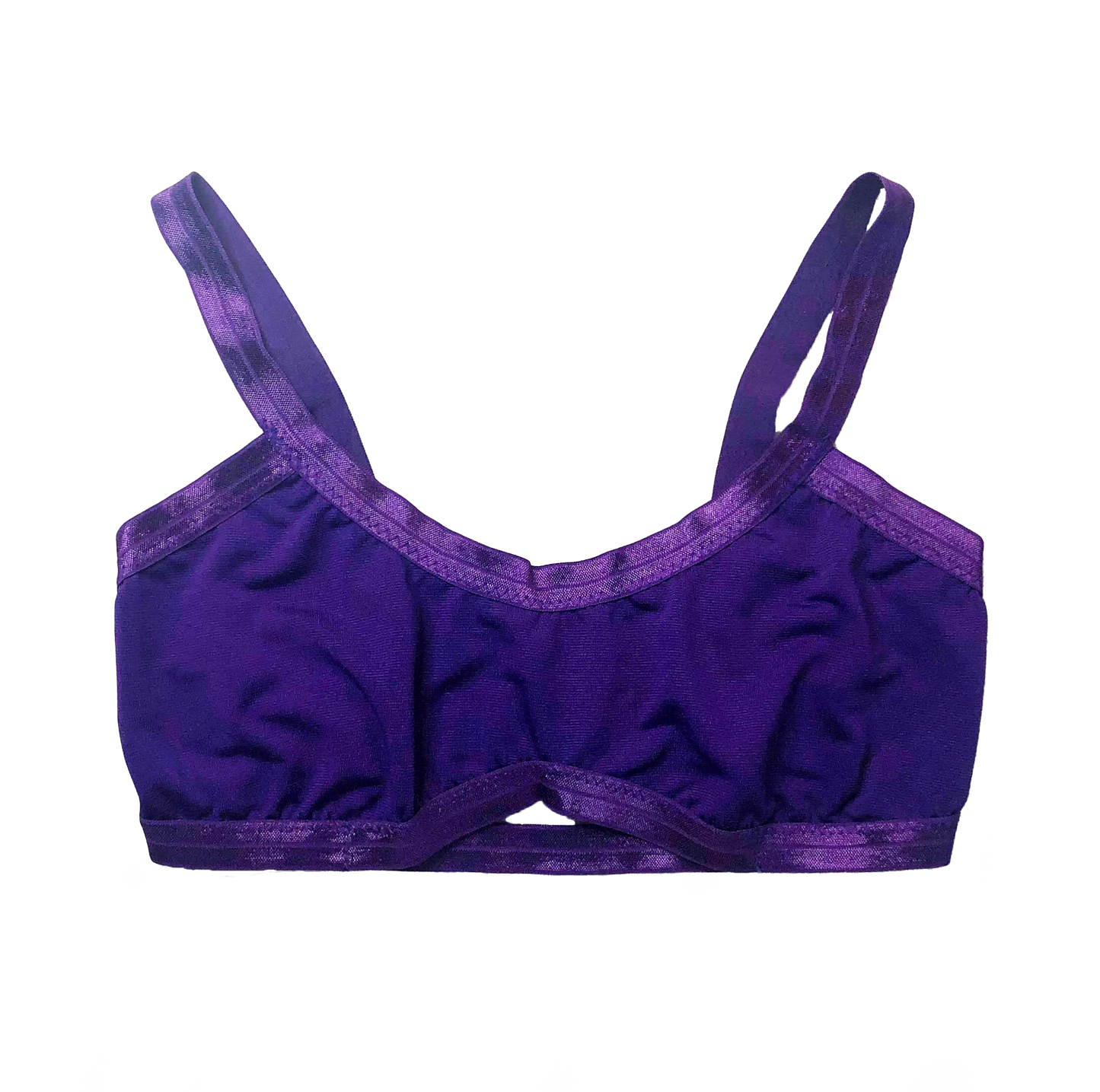 Purple Solid Bandeau Bralette