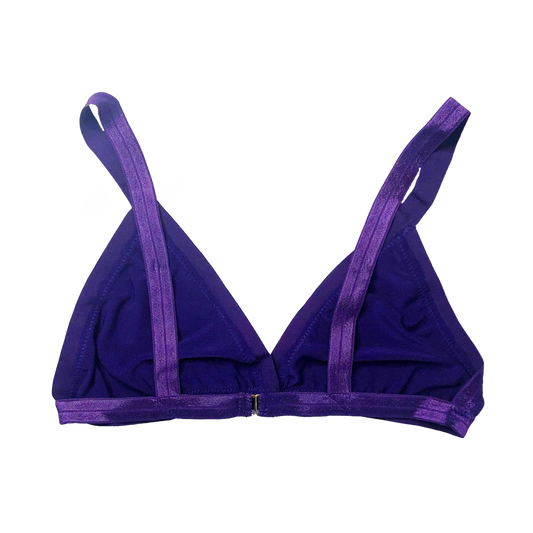 Purple Solid Triangle Bralette