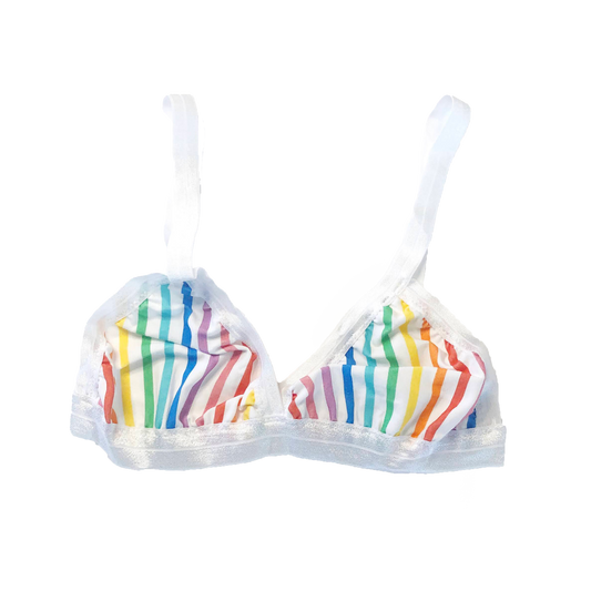 Rainbow Stripe Triangle Bralette