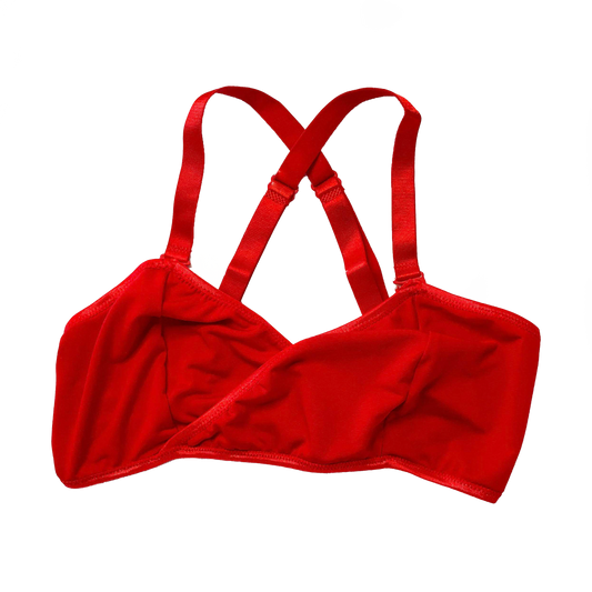 Red Solid Wrap Bralette