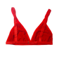 Red Solid Triangle Bralette