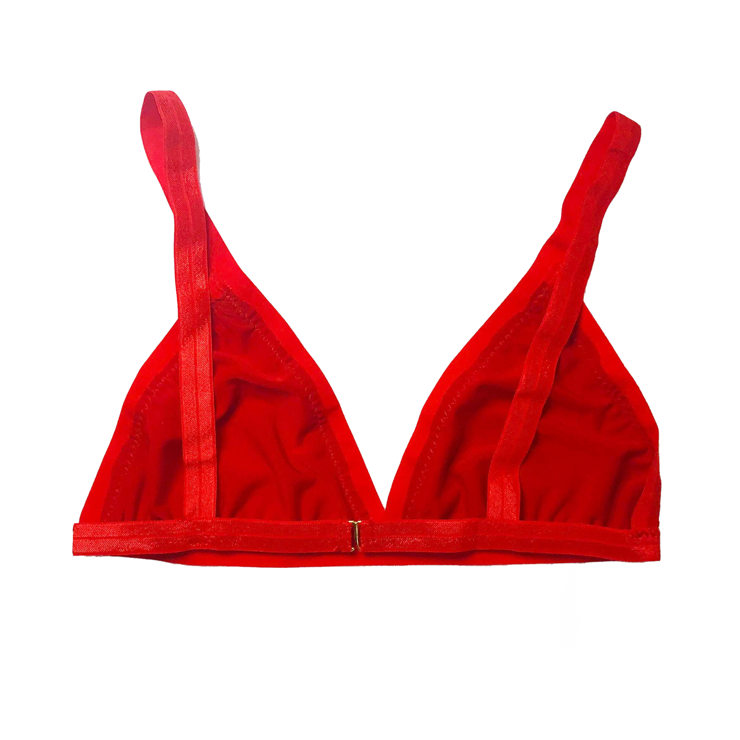 Red Solid Triangle Bralette