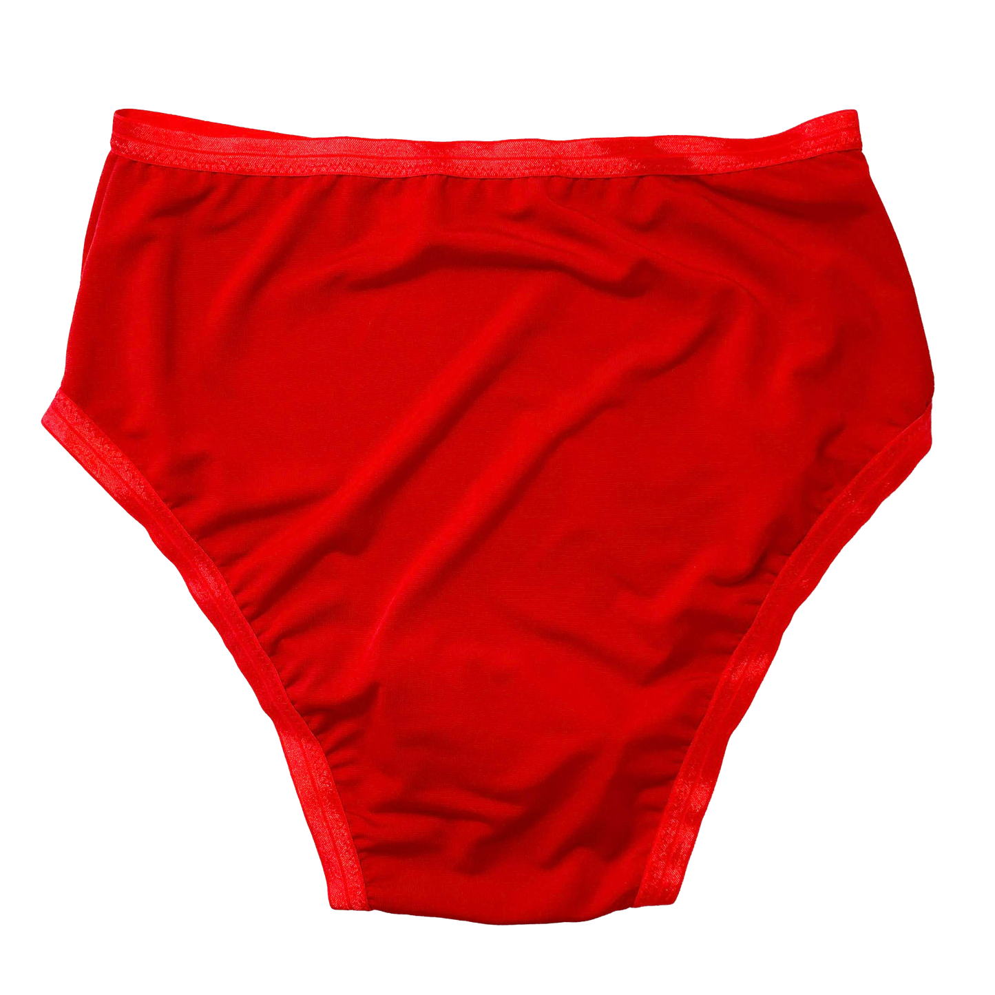 Red Solid High Rise Undies