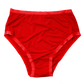 Red Solid High Rise Undies