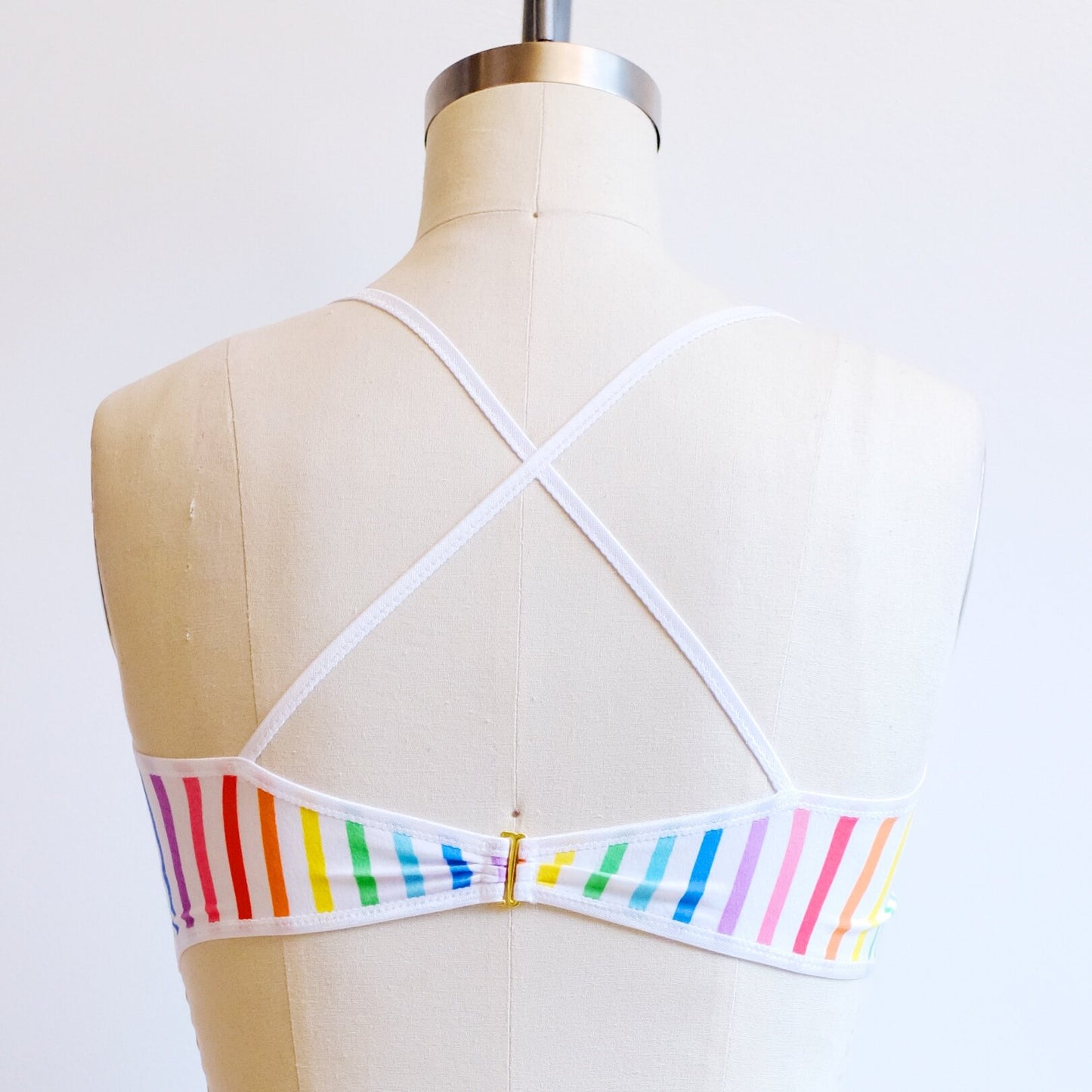 Rainbow Stripe Wrap Bralette