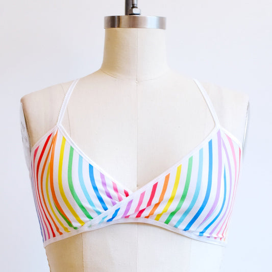 Rainbow Stripe Wrap Bralette