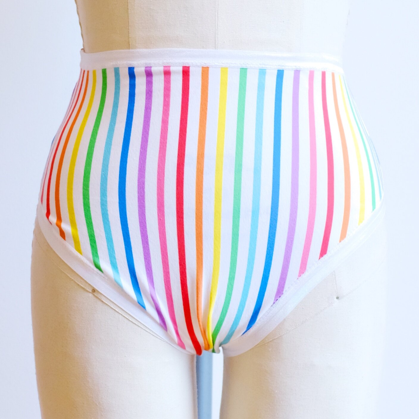 Rainbow Stripe High Rise Undies