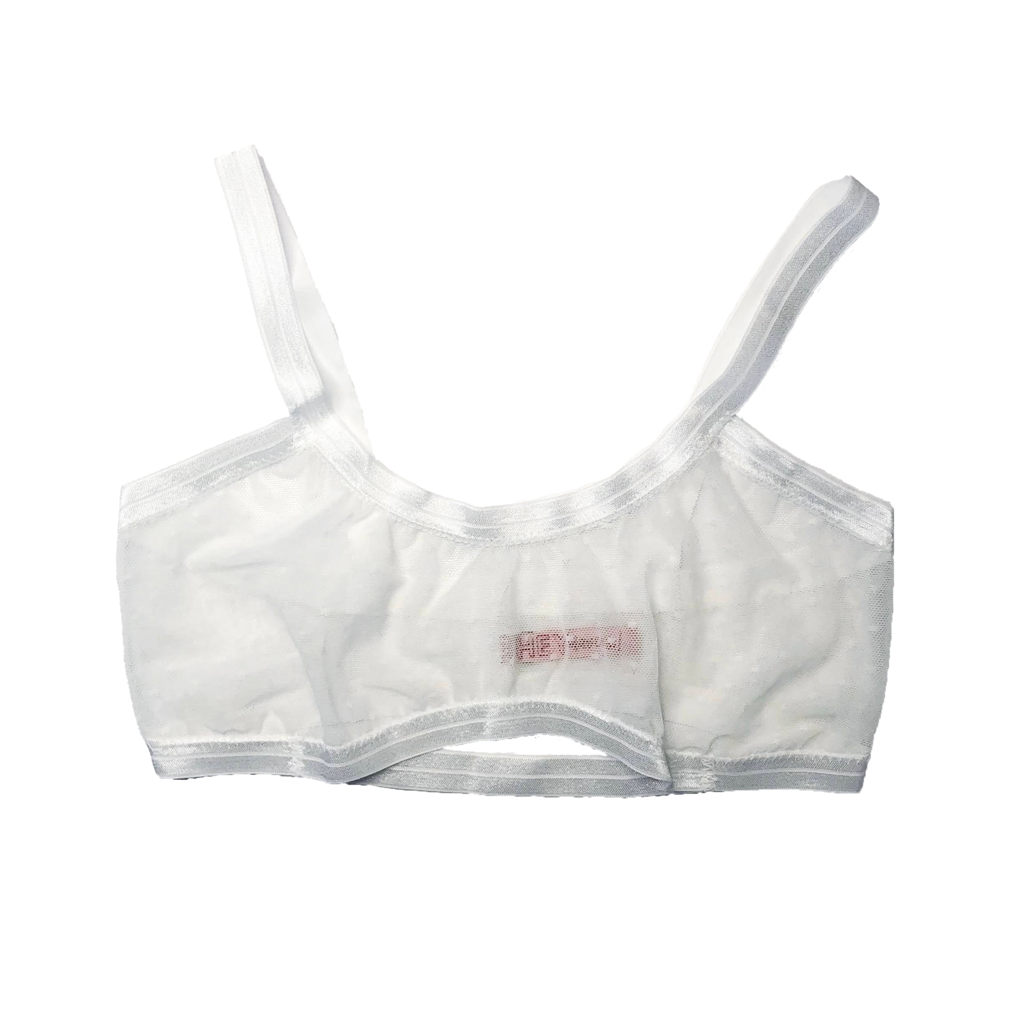 White Swiss Dot Bandeau Bralette