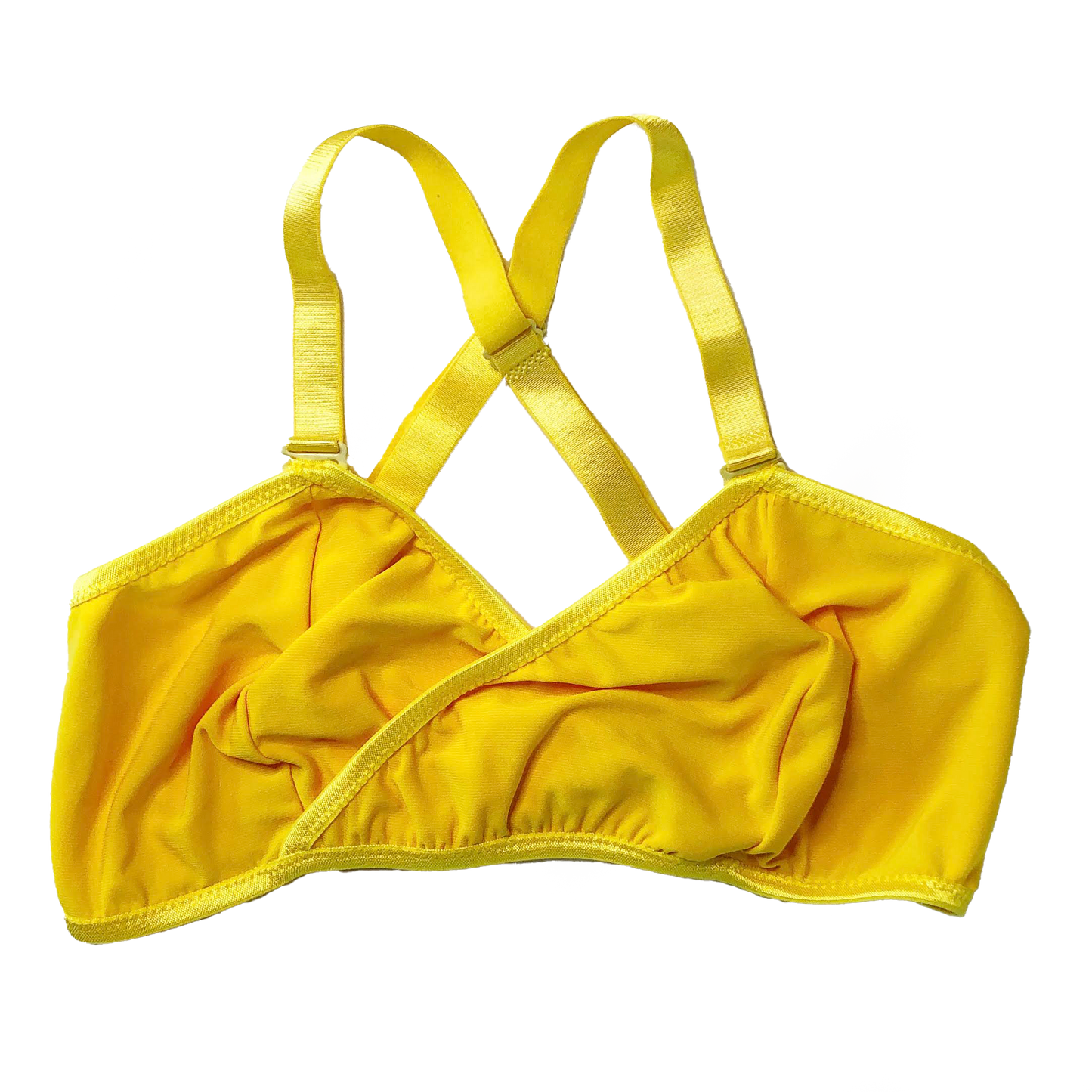 Yellow Solid Wrap Bralette