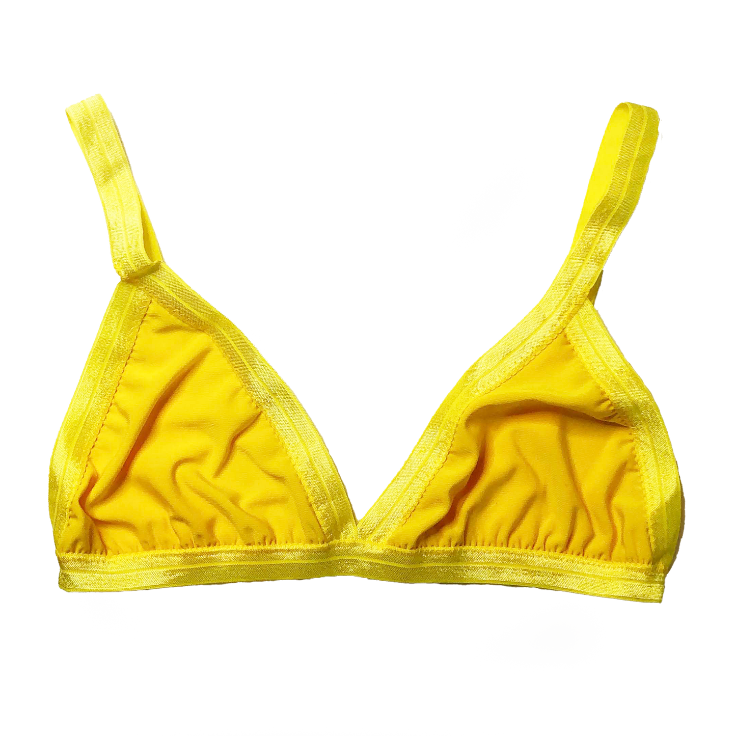 Yellow Solid Triangle Bralette