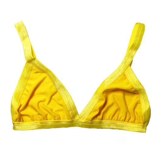 Yellow Solid Triangle Bralette