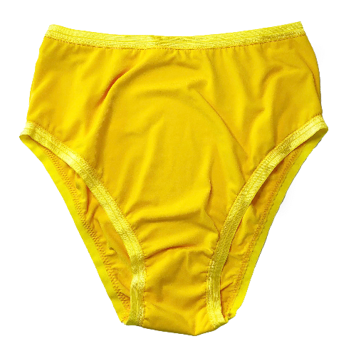 Yellow Solid High Rise Undies