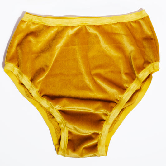 Yellow Velvet High Rise Undies